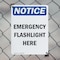 Signmission Emergency Flashlight Here, 12 in W x Rectangle, Plastic OS-2PACK-NS-P-1218-V-11839 - alternate 4
